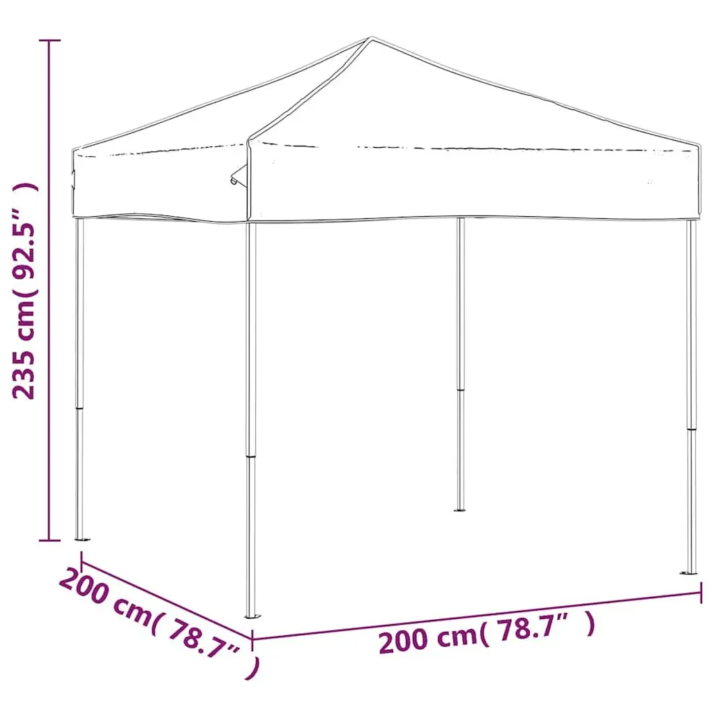 Folding Tent 2x2m Steel Frame Blue Portable Outdoor Canopy Gazebo