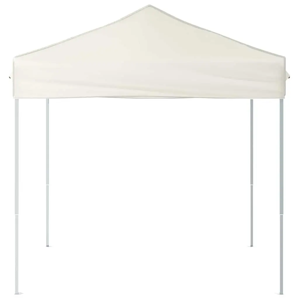 Folding Tent Cream 2x2m Outdoor Canopy Pavilion Shelter with Steel Frame for Garden Events