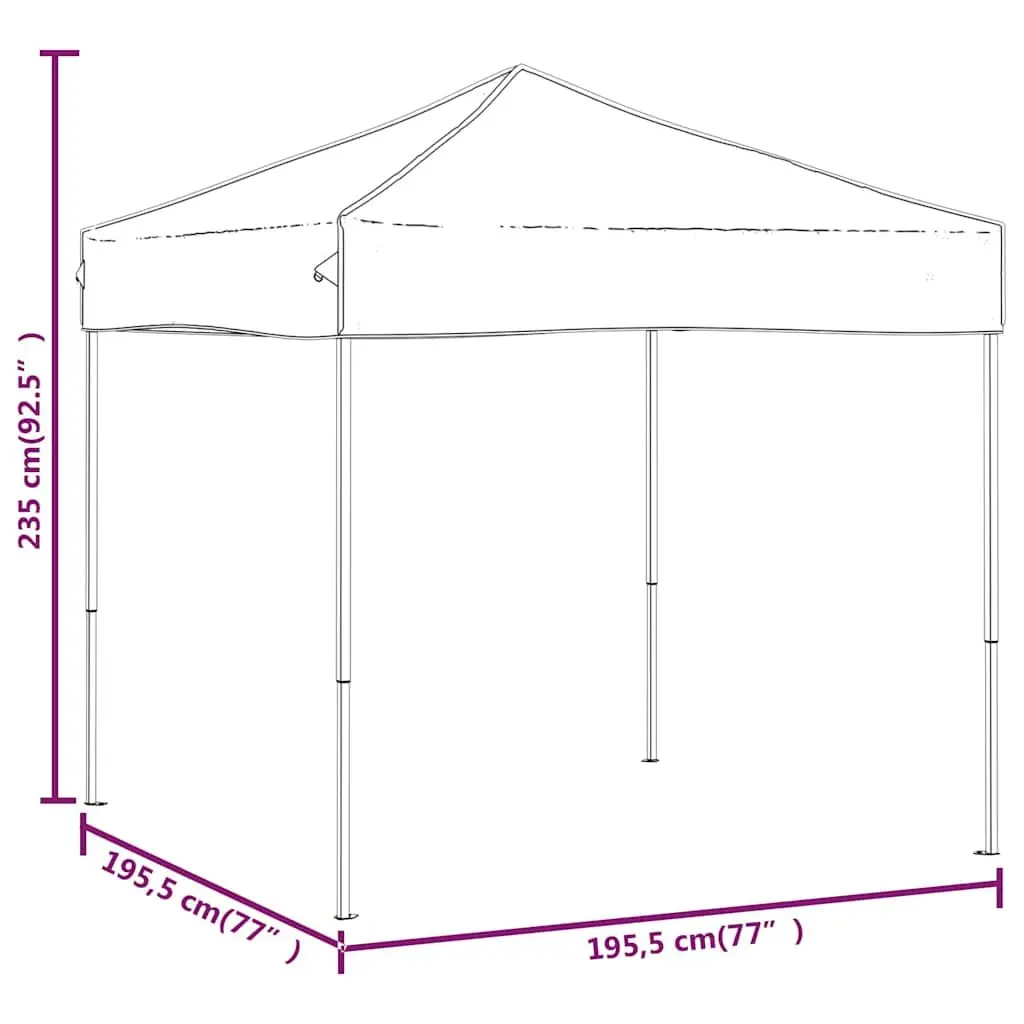 Folding Party Tent 210D Oxford Fabric 2x2m Taupe
