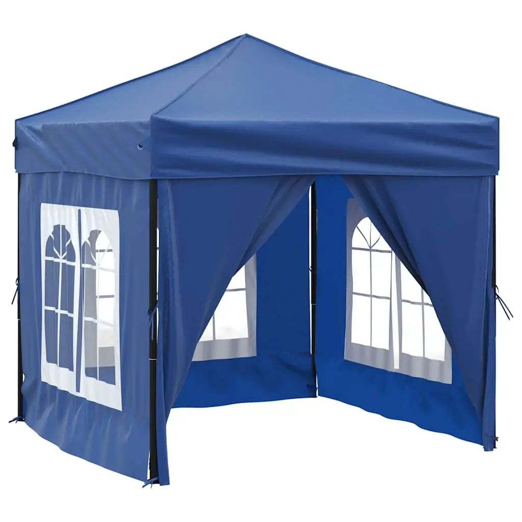 Folding Party Tent 210D Oxford Fabric 2x2m Blue Outdoor Canopy Gazebo