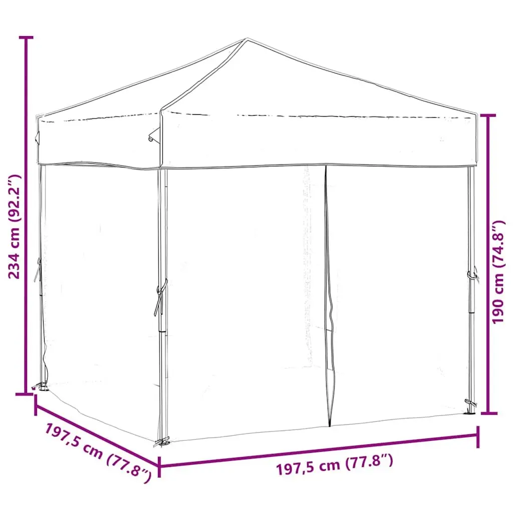 Folding Party Tent 210D Oxford Fabric 2x2m Blue Outdoor Canopy Gazebo