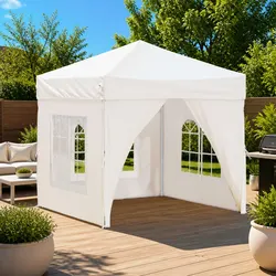 Cream Folding Tent 2x2 m: Ideal for Family Events and Picnics