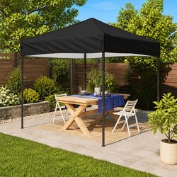 Practical 3x3m Black Folding Tent for Outdoor Gatherings