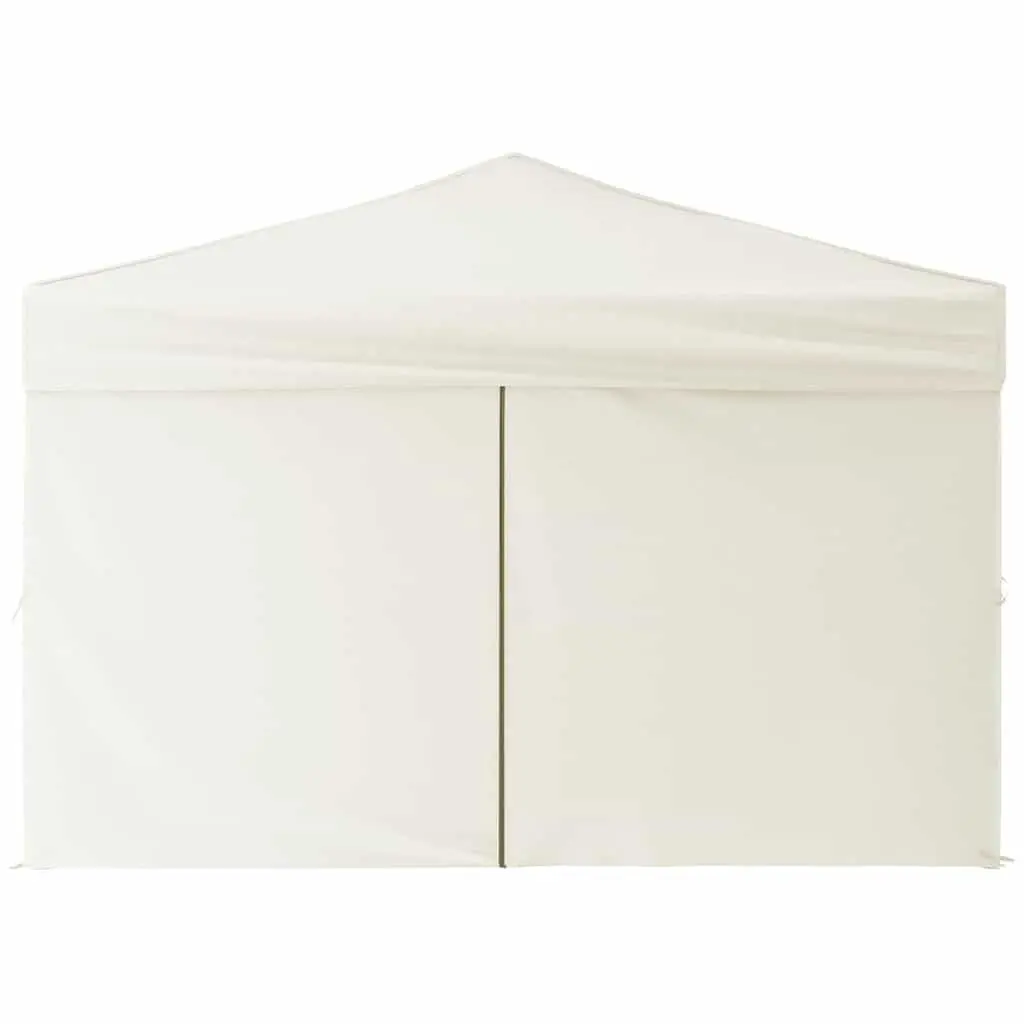 Folding Party Tent 210D Oxford Fabric 3x3 m Cream with Sidewalls