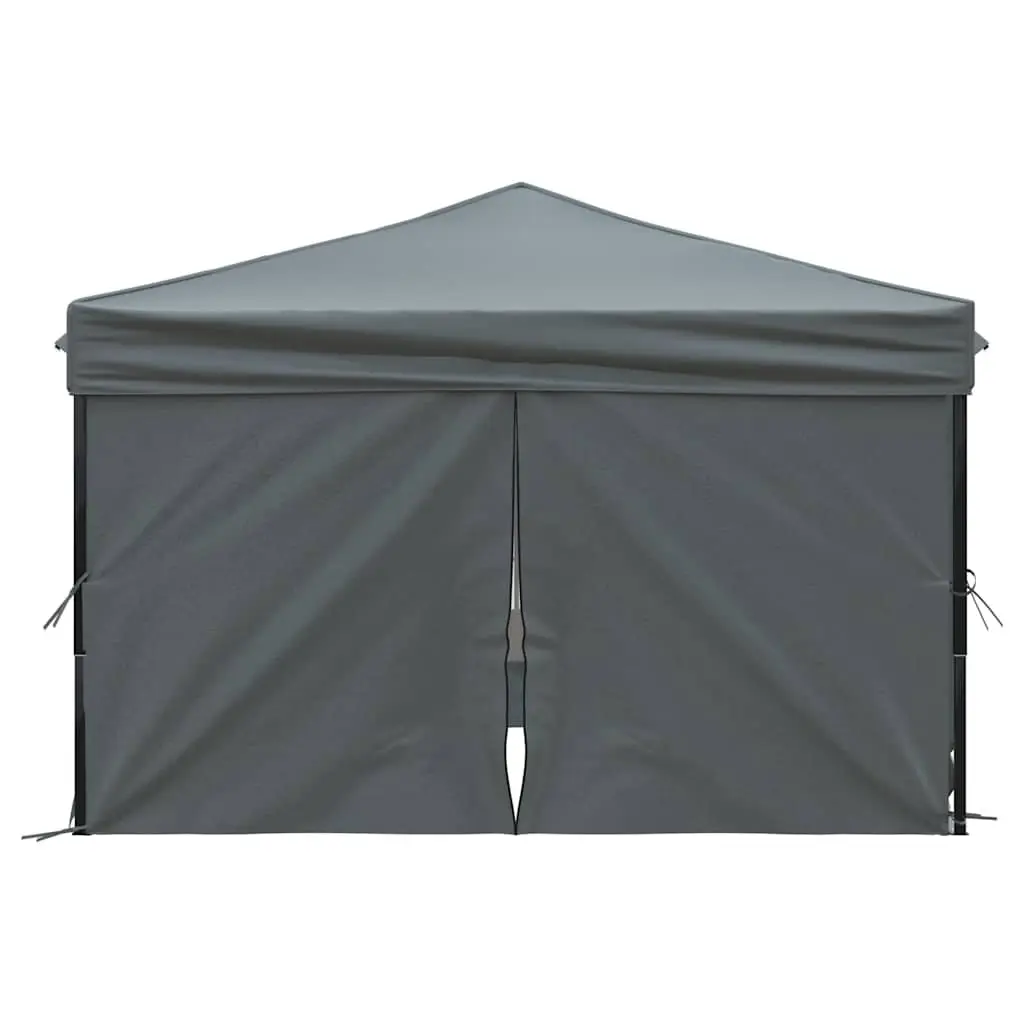 Folding Party Tent 210D Oxford Fabric 3x3m Anthracite Outdoor Canopy Gazebo with Sidewalls