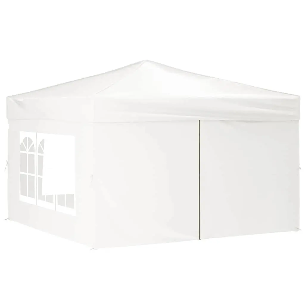 Folding Party Tent Steel 3x3m White with Sidewalls