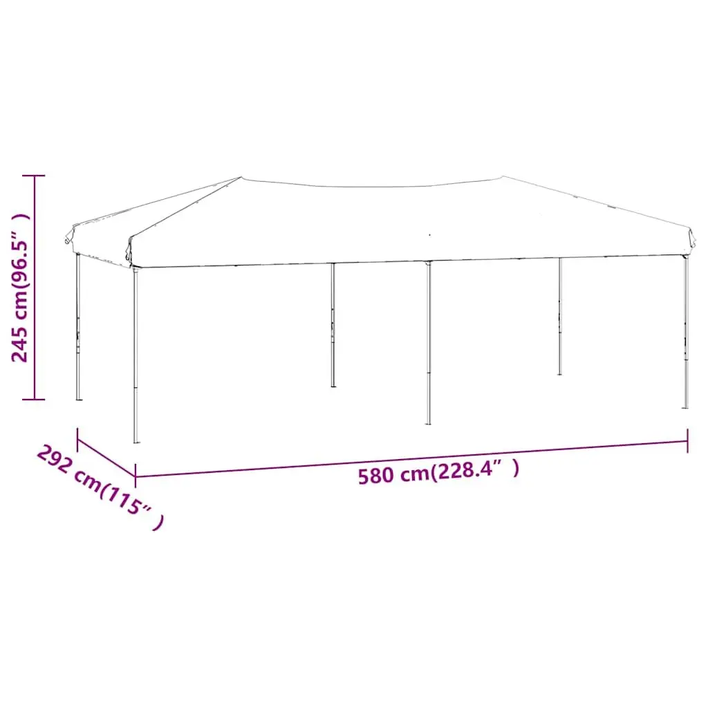 Folding Party Tent Steel 3x6m Cream Outdoor Canopy Gazebo Pavilion