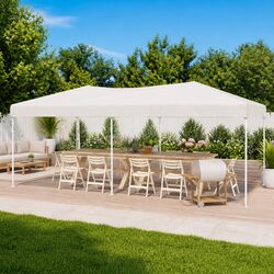 Practical Folding Party Tent White 3x6m Garden Canopy