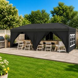 Practical 3x6 m Folding Tent with Sidewalls for Parties