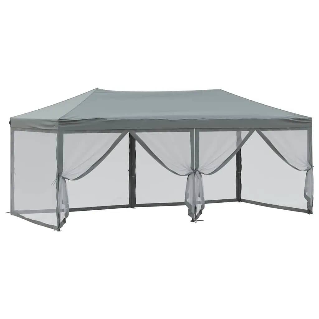Folding Party Tent Steel 3x6 m Anthracite Outdoor Gazebo Canopy