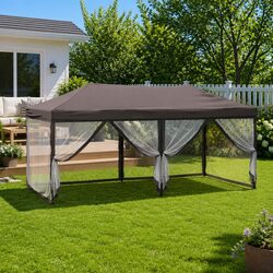 Versatile 3x6 m Outdoor Folding Tent with Sidewalls