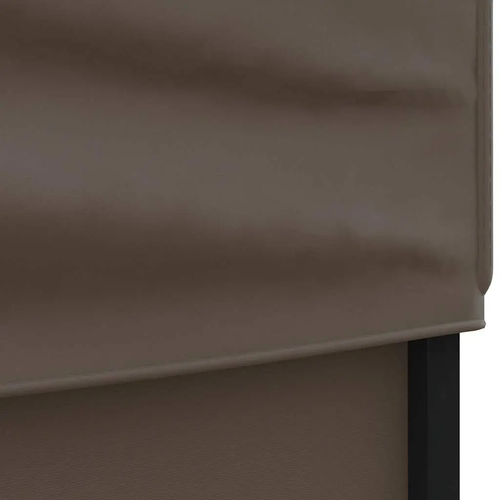 Folding Party Tent Steel 3x6 m Taupe with Sidewalls