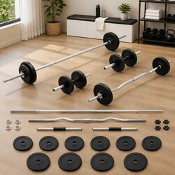 Perfect 30kg Dumbbell and Barbell Set for Home Use