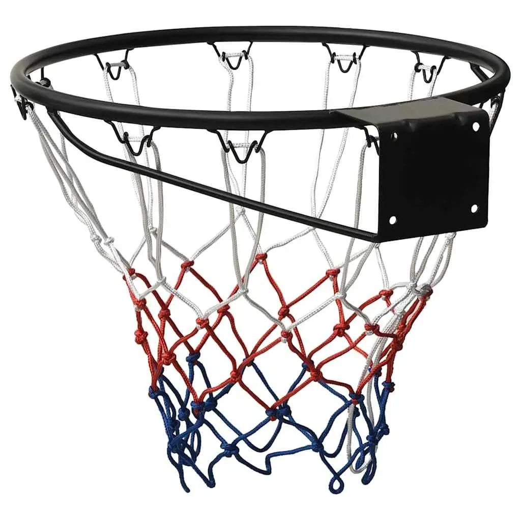 Basketball Rim Steel 45cm Black Wall Mount Indoor Outdoor Hoop