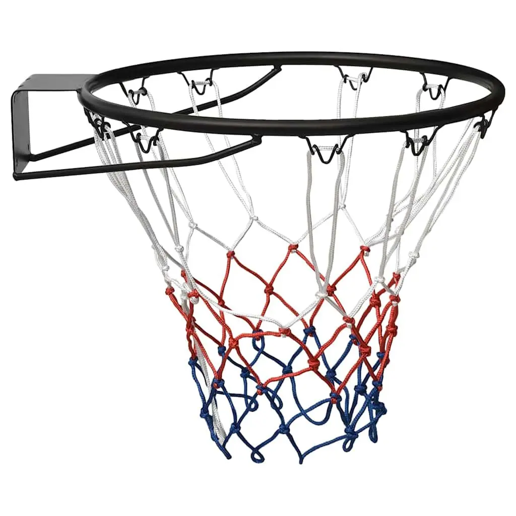 Basketball Rim Steel 45cm Black Wall Mount Indoor Outdoor Hoop
