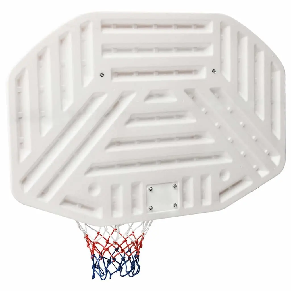 Basketball Backboard Indoor Outdoor Wall-Mounted 109x71cm White Polyethene