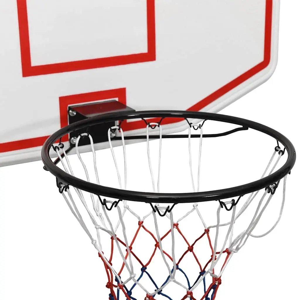 Basketball Backboard Indoor Outdoor Wall-Mounted 109x71cm White Polyethene