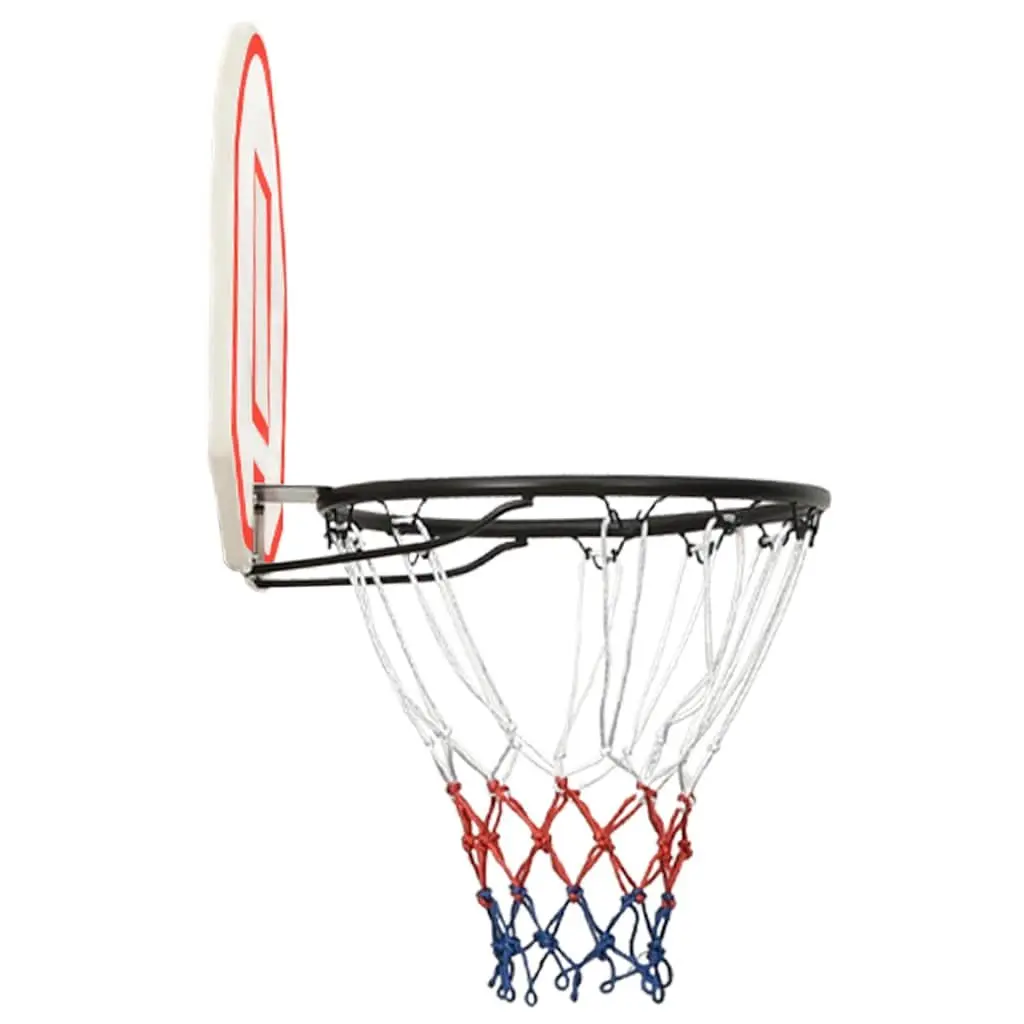 Basketball Backboard Polyethene Wall-Mounted 71x45cm White Indoor Outdoor