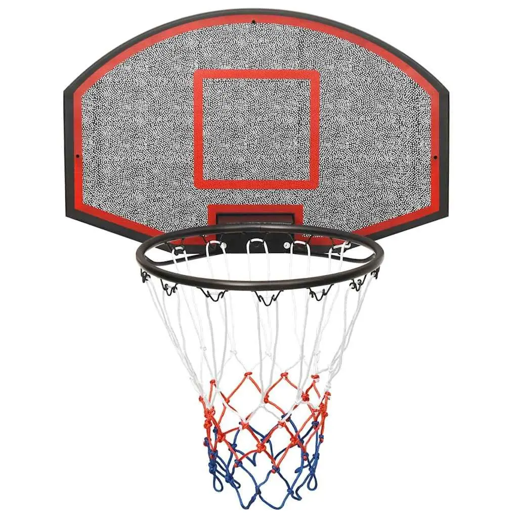 Wall-Mounted Basketball Backboard Polyethene 71x45cm Black Indoor Outdoor Practice