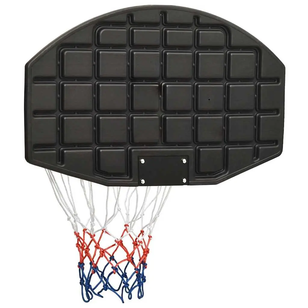 Wall-Mounted Basketball Backboard Polyethene 71x45cm Black Indoor Outdoor Practice