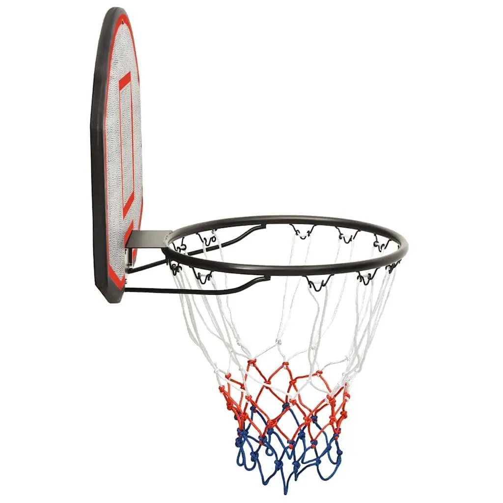 Wall-Mounted Basketball Backboard Polyethene 71x45cm Black Indoor Outdoor Practice
