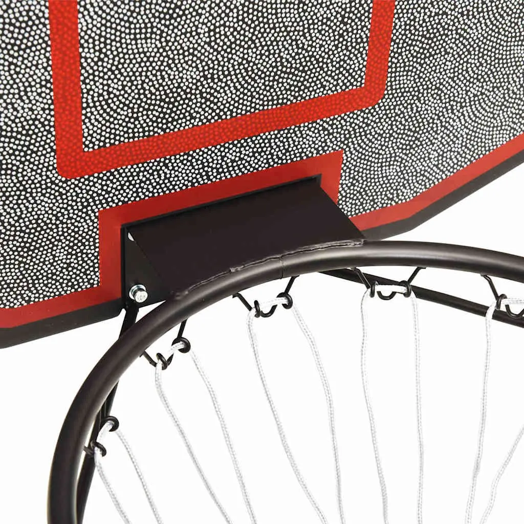 Wall-Mounted Basketball Backboard Polyethene 71x45cm Black Indoor Outdoor Practice