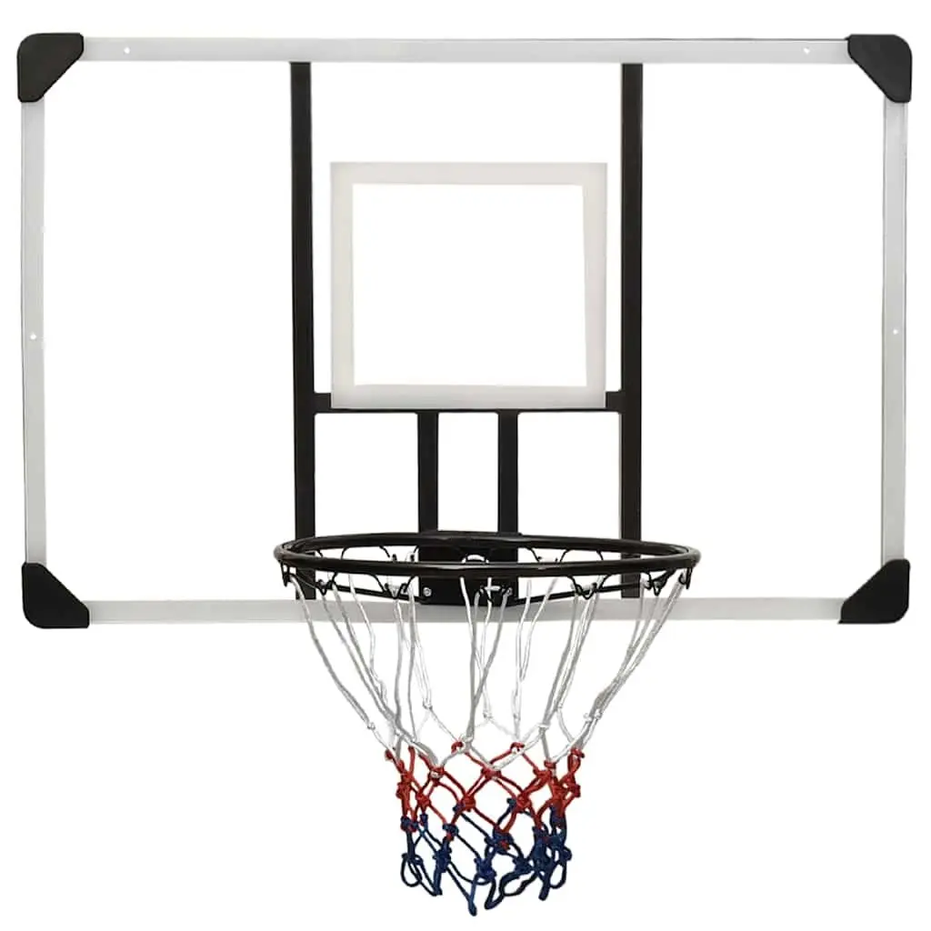 Basketball Backboard Polycarbonate 106x69cm Transparent Wall-Mounted Indoor Outdoor