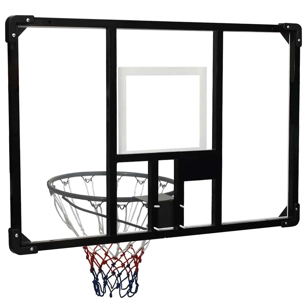 Basketball Backboard Polycarbonate 106x69cm Transparent Wall-Mounted Indoor Outdoor