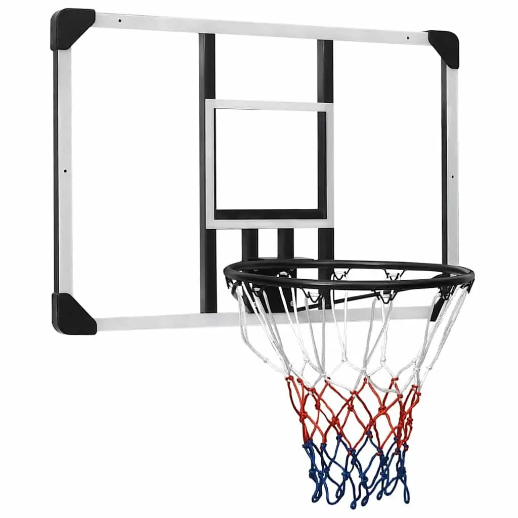 Basketball Backboard Wall-Mounted Polycarbonate 90x60cm Transparent