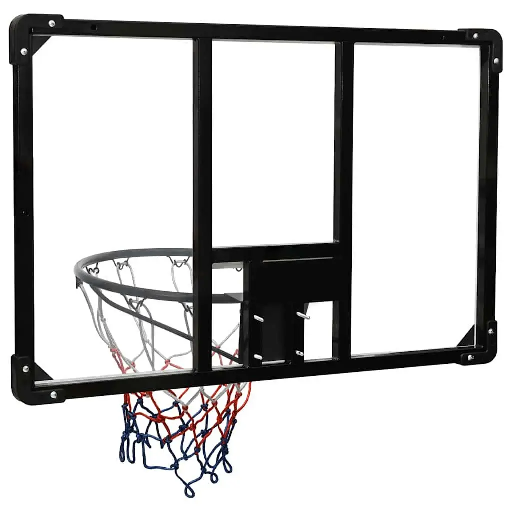 Basketball Backboard Wall-Mounted Polycarbonate 90x60cm Transparent