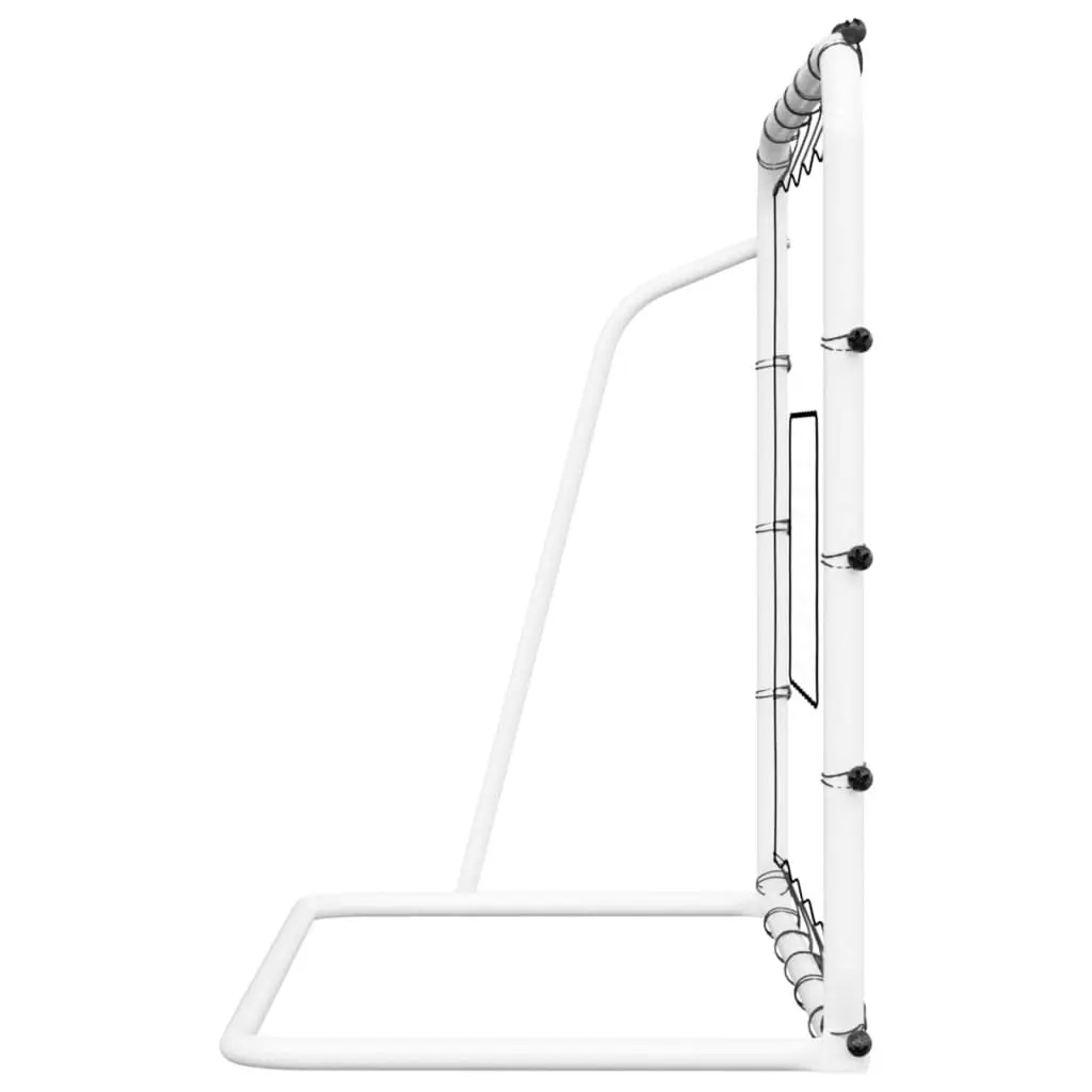 Football Net Rebounder Training Aid Steel Frame 184 x 61 x 123 cm White