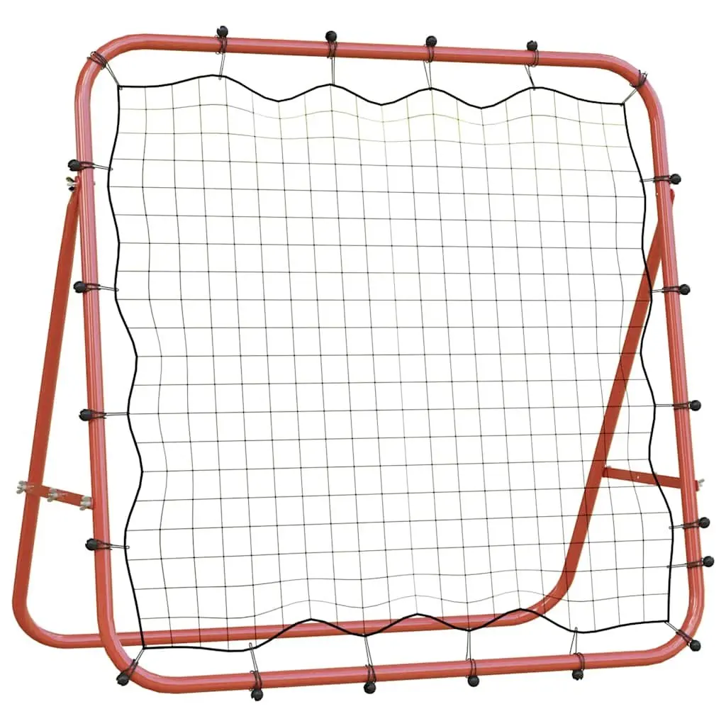 Football Rebounder Adjustable 4 Angles Training Aid Steel Frame White 96 x 80 x 96 cm