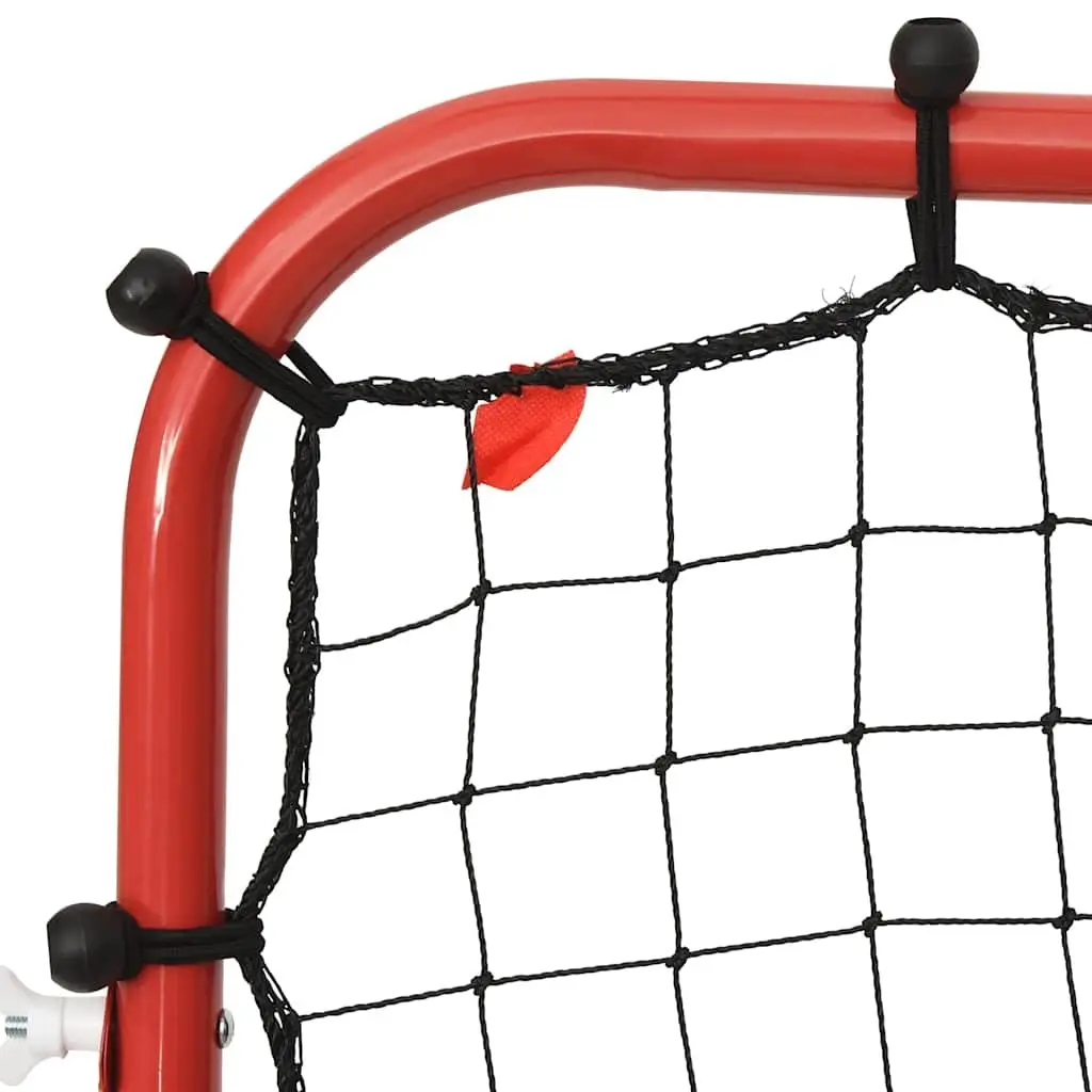 Football Rebounder Adjustable 4 Angles Training Aid Steel Frame White 96 x 80 x 96 cm