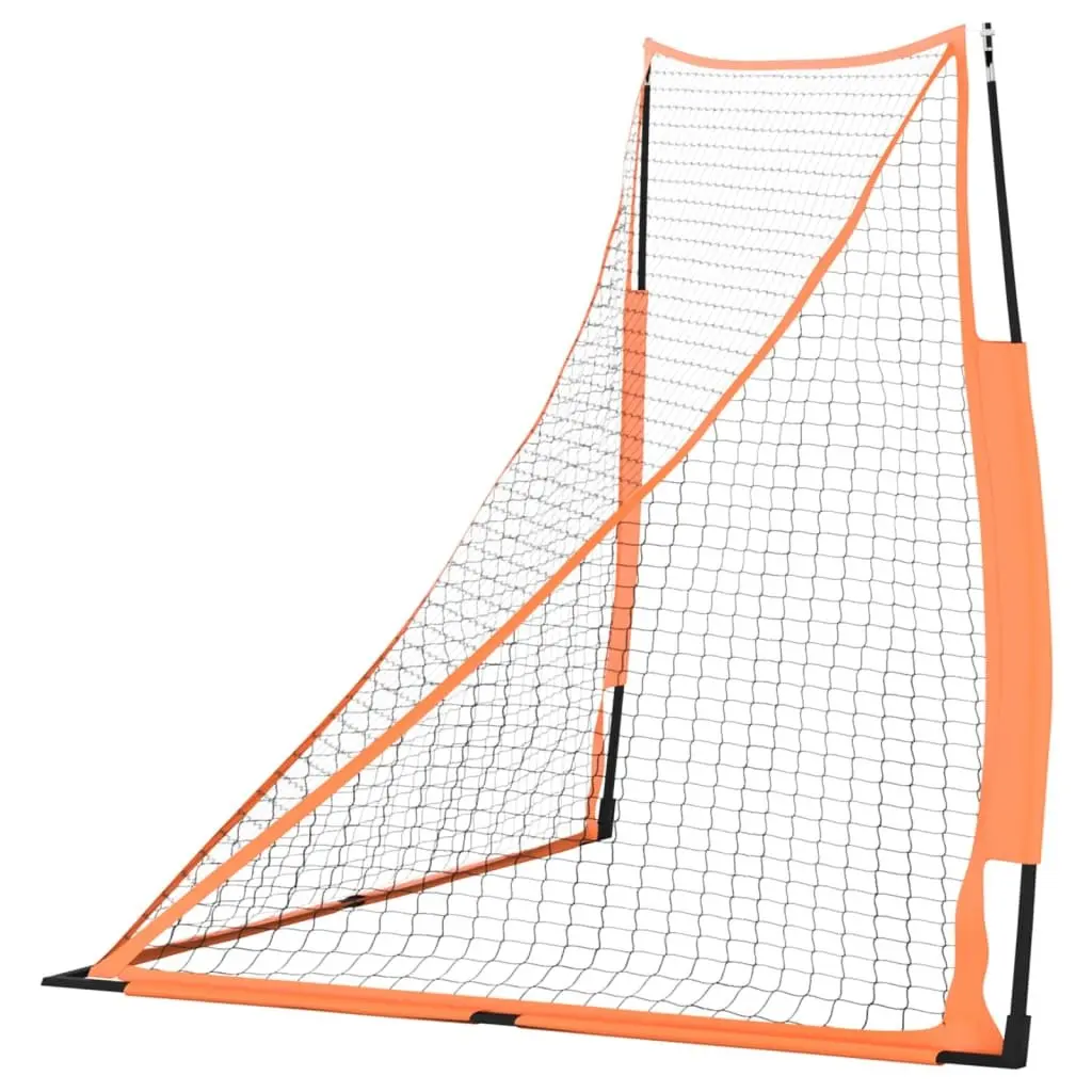 Baseball Net Portable Training Aid Steel Frame Polyester 183cm Orange and Black