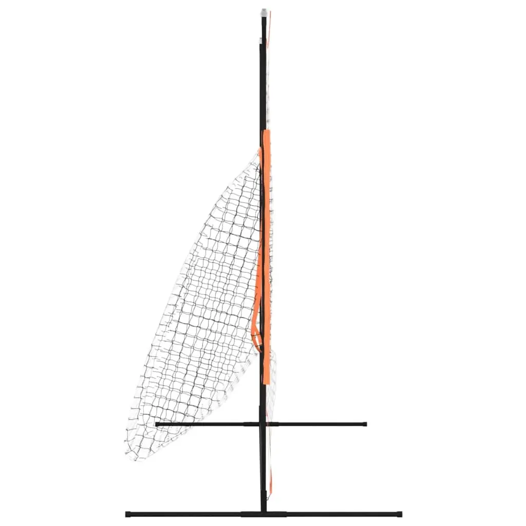 Baseball Practice Net Portable Polyester Steel Frame 219x107x212cm Orange and Black