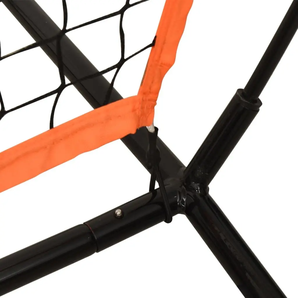 Baseball Practice Net Portable Polyester Steel Frame 219x107x212cm Orange and Black
