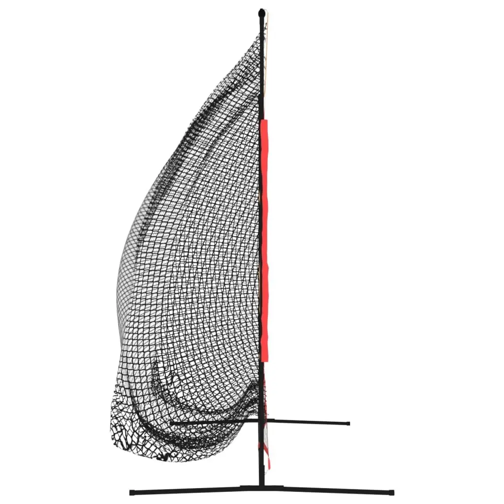 Baseball Batting Net Portable Knotless Polyester Black 215x107x216cm