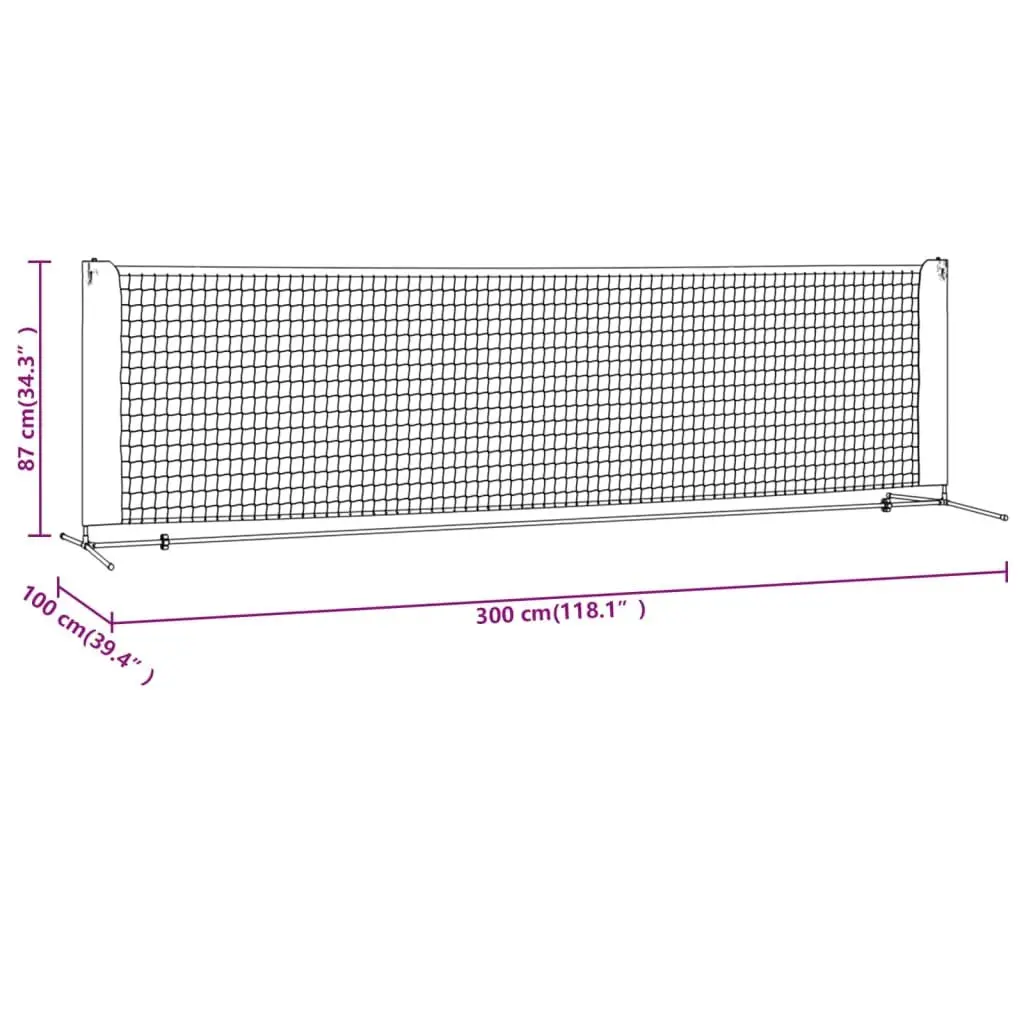 Tennis Net 300x100x87 cm Polyester Garden Backyard Training Sports Equipment