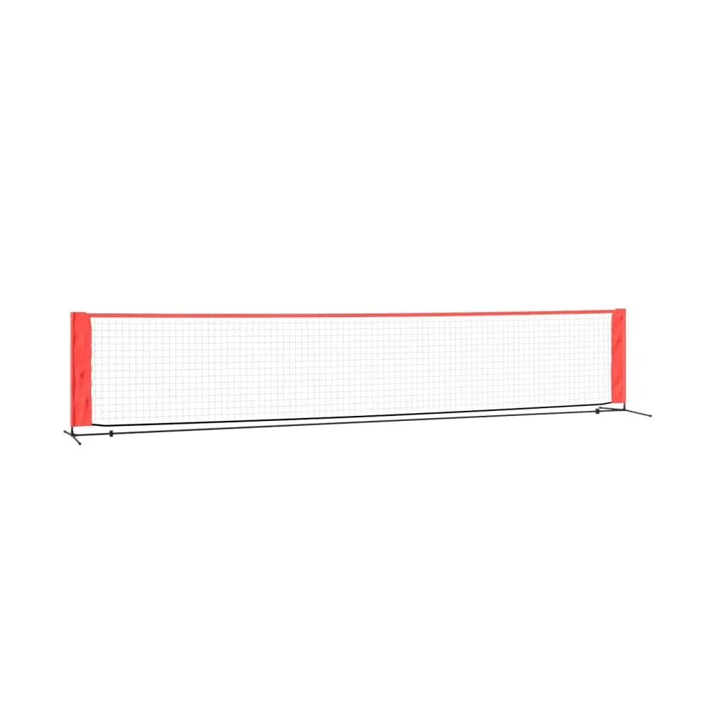 Tennis Net Outdoor Practice Training Polyester Black Red 500x100x87cm Sturdy Steel Portable for Backyard Garden