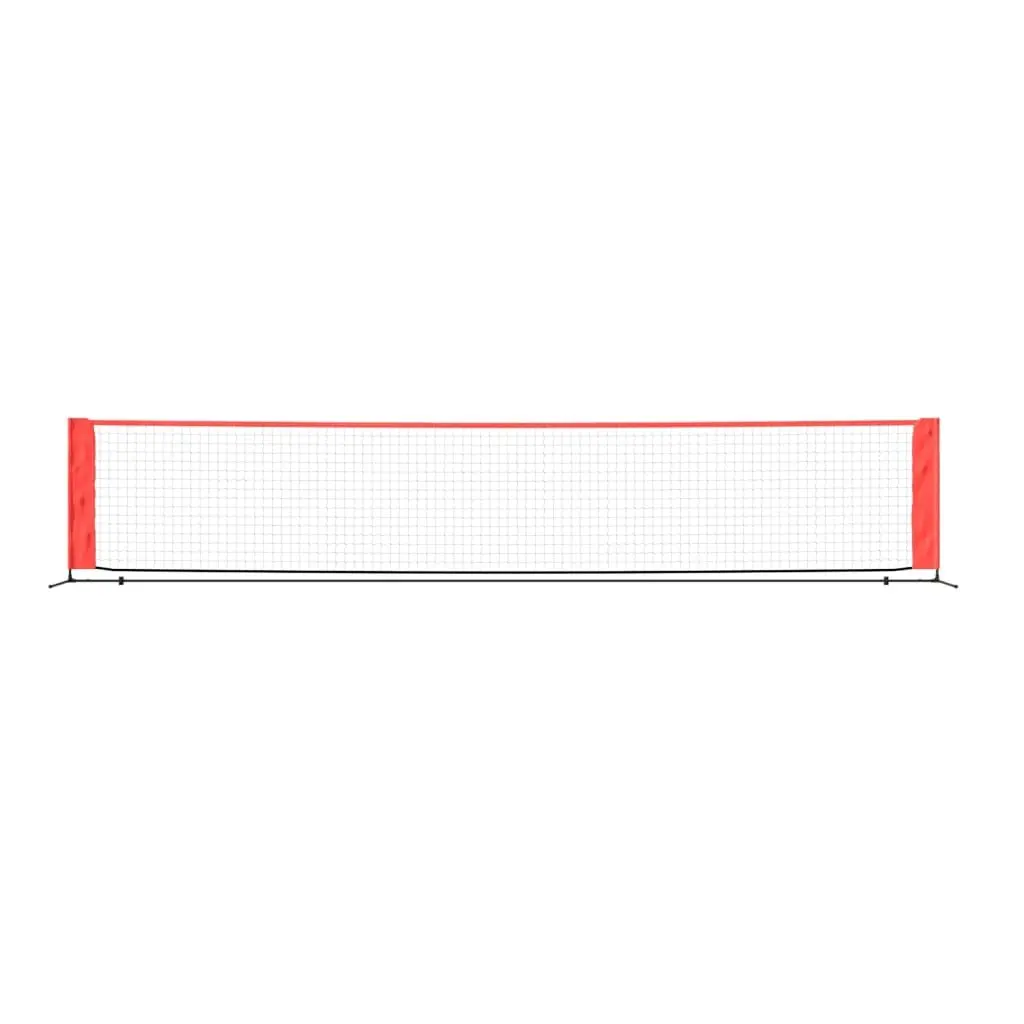 Tennis Net Outdoor Practice Training Polyester Black Red 500x100x87cm Sturdy Steel Portable for Backyard Garden
