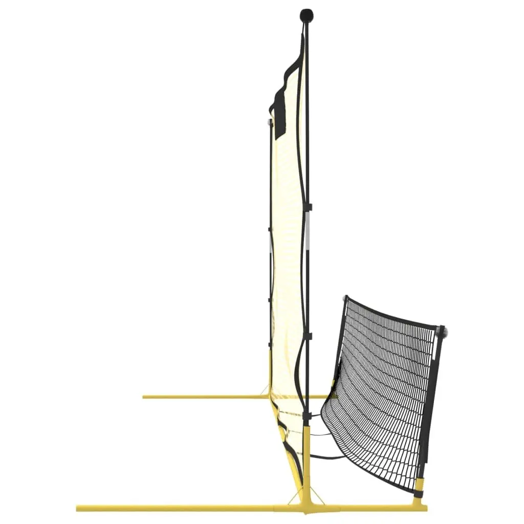 Football Rebounder Net Polyester and PE Fabric 183x85x120 cm Black and Yellow