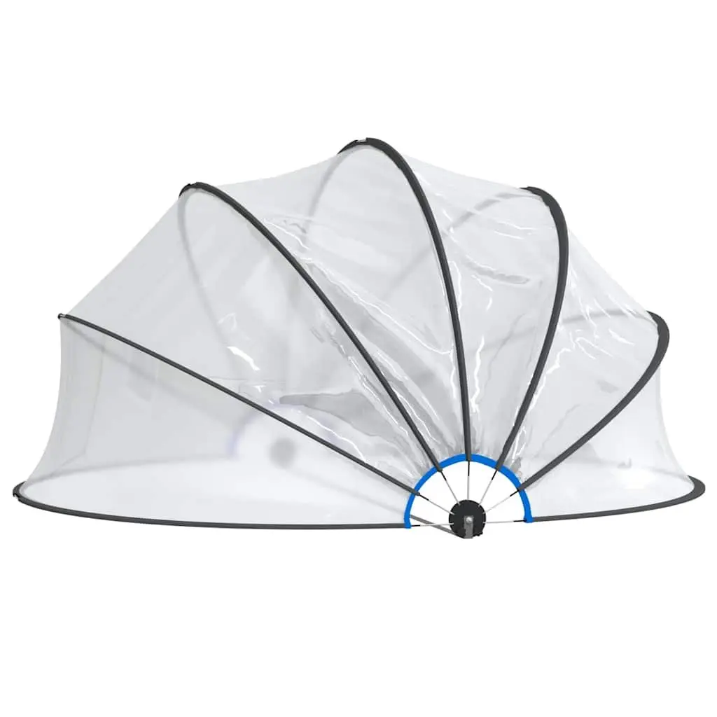 Pool Dome Round 406x203 cm Transparent PVC Cover Shelter Enclosure Protection