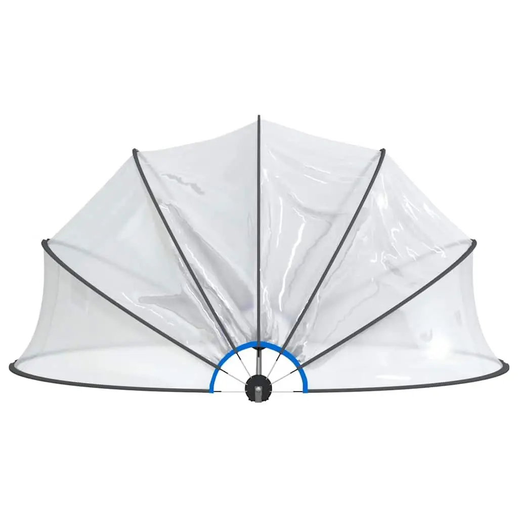 Pool Dome Round 406x203 cm Transparent PVC Cover Shelter Enclosure Protection