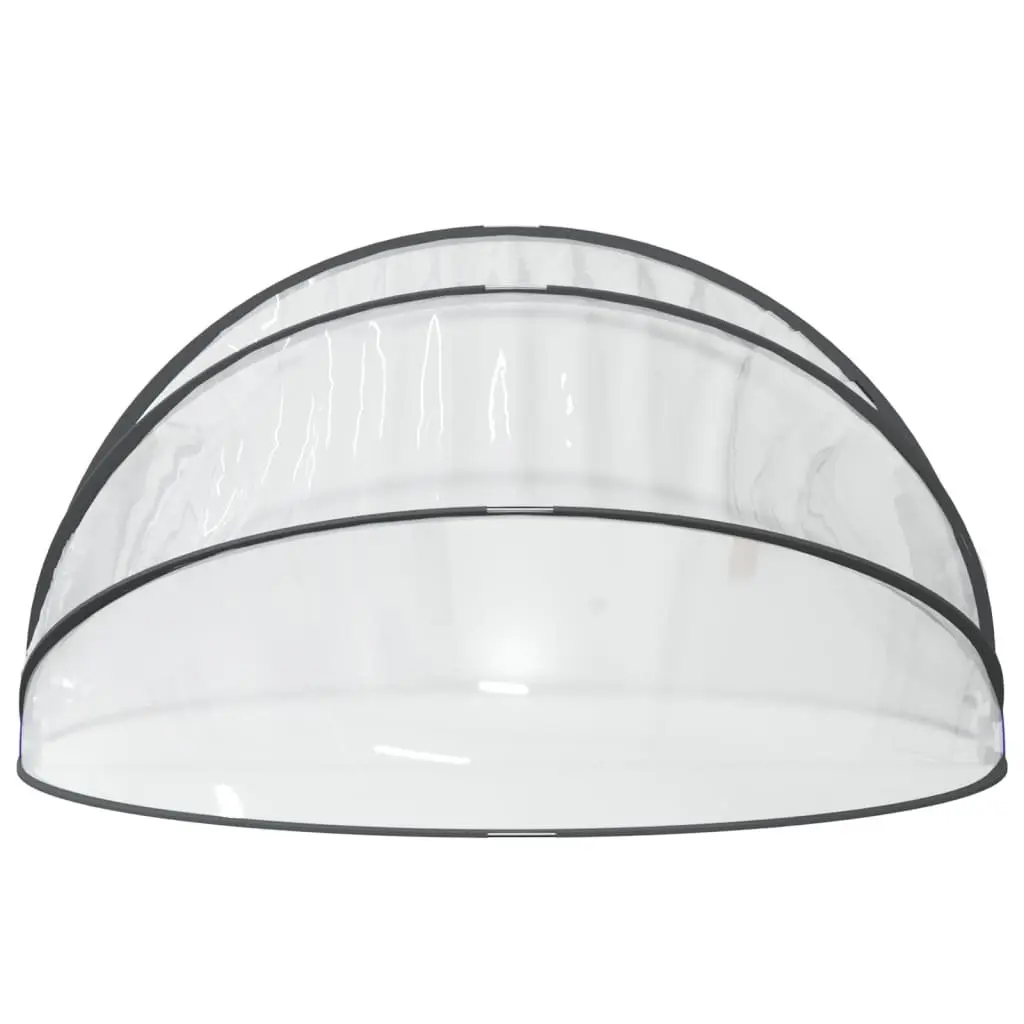 Pool Dome Round 406x203 cm Transparent PVC Cover Shelter Enclosure Protection