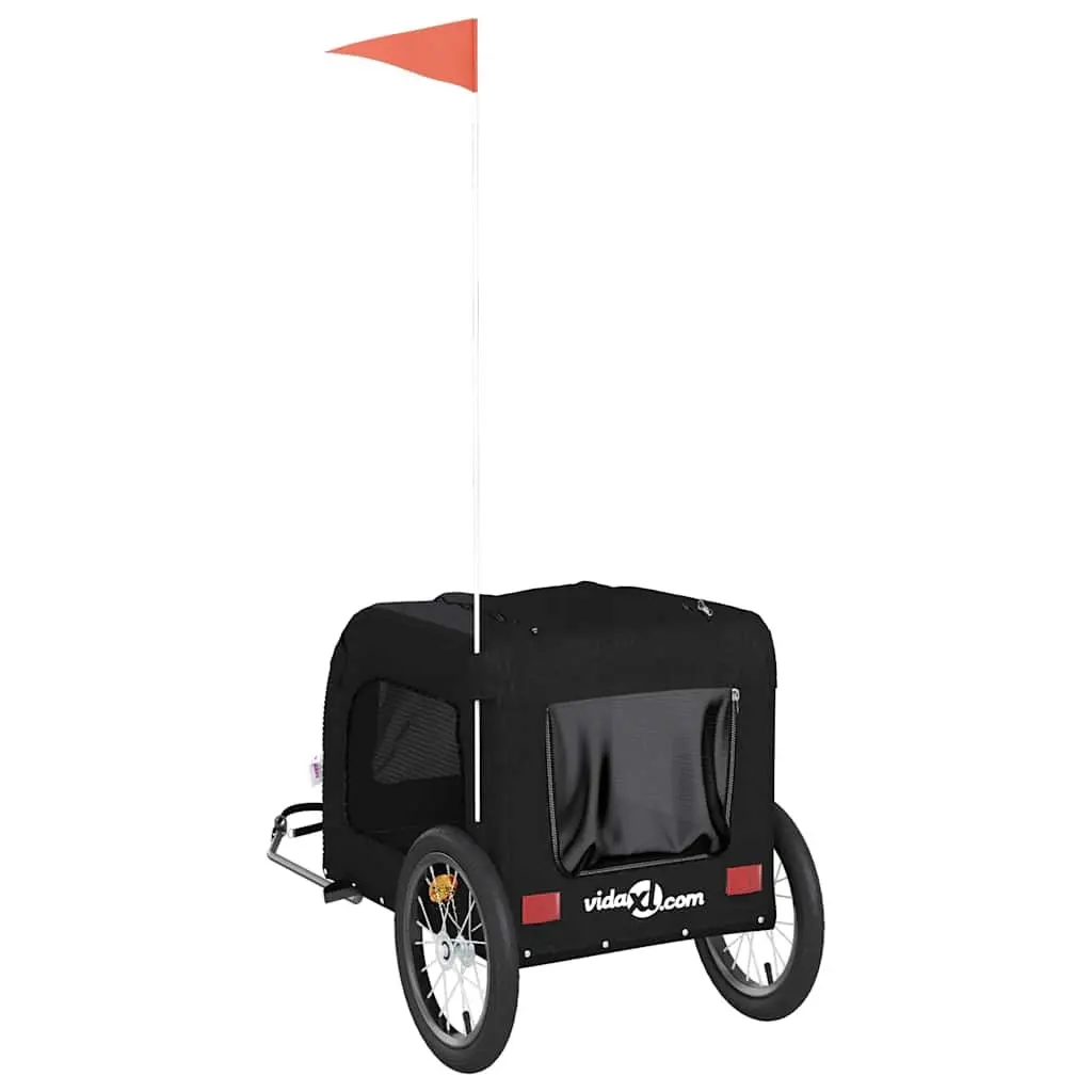 Pet Trailer Cargo Attachment Iron Frame Oxford Fabric Small Dogs Bicycle Transport