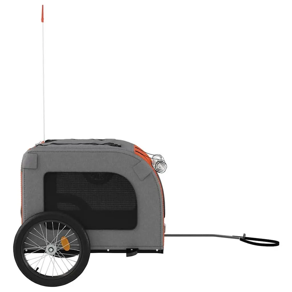 Pet Bike Trailer Iron Frame Oxford Fabric Small Dogs Red