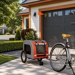 Practical Pet Bike Trailer for Small Dogs and Errands
