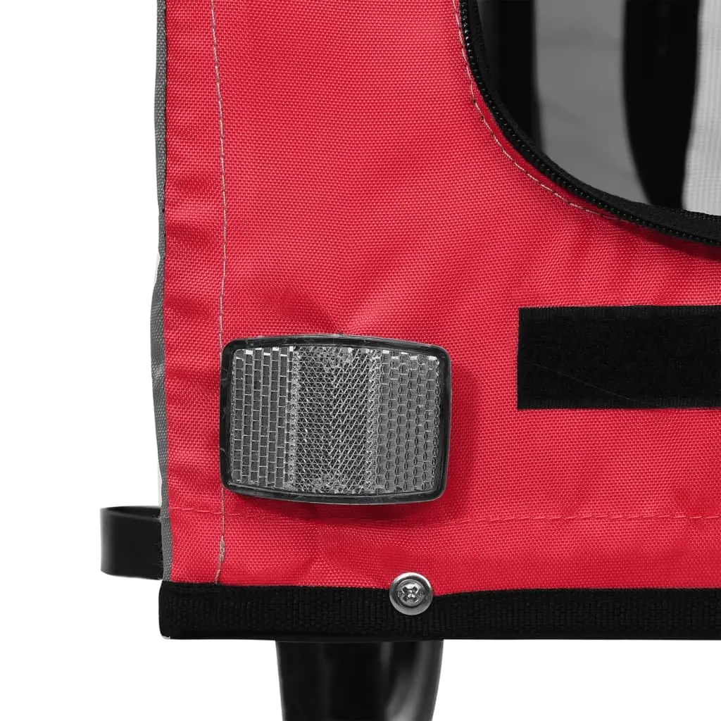Pet Bike Trailer Iron Frame Oxford Fabric Small Red