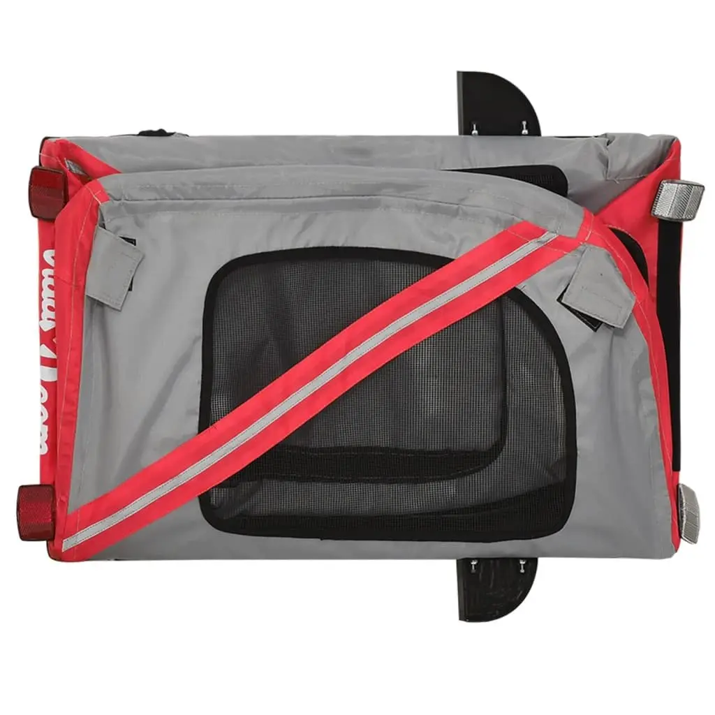 Pet Bike Trailer Iron Frame Oxford Fabric Small Red