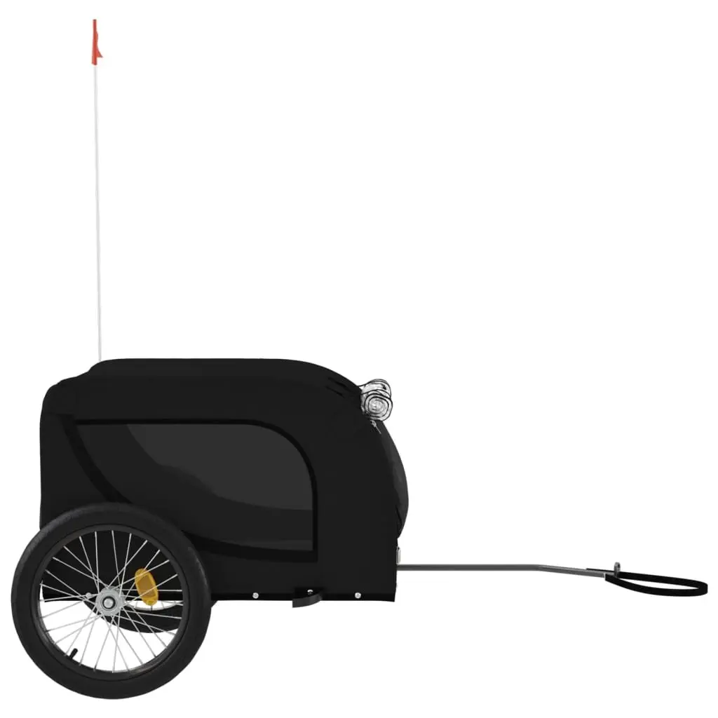 Pet Bike Trailer Iron Frame Oxford Fabric Black
